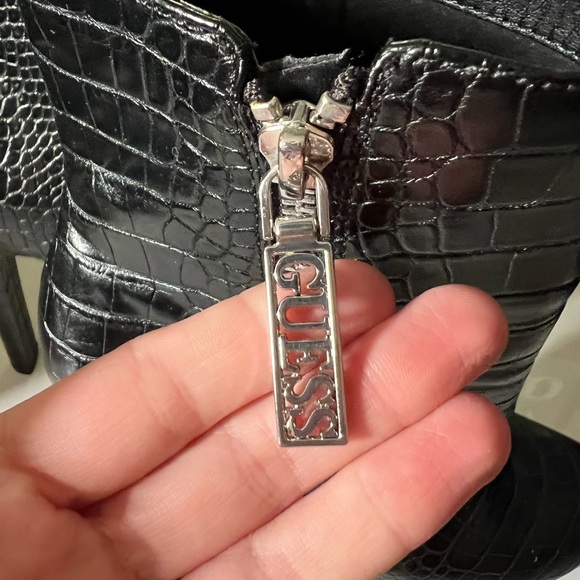 GUESS Dejah Platform Dress Boot Womens black faux leather - Picture 6 of 6